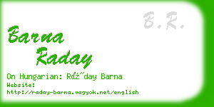 barna raday business card